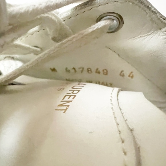 SAINT LAURENT Low Cut ALPHA SIGMA Sneakers White Size 44 - Picture 12 of 14
